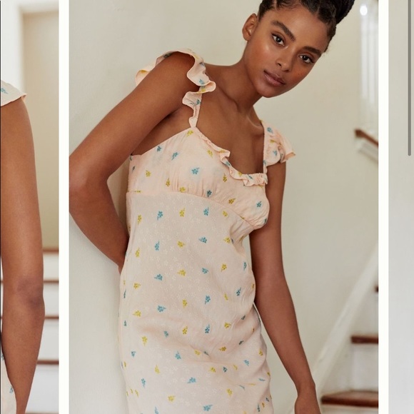 Anthropologie Scallop Babydoll MIDI Dress - Picture 5 of 6